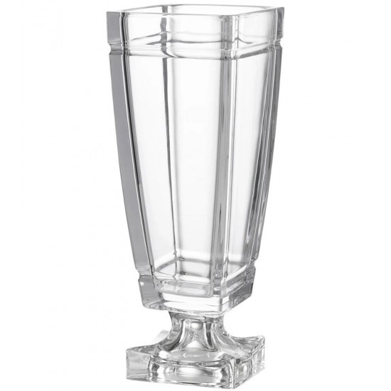 Vaso 36cm Glanz Em Cristal Ecológico Com Pé